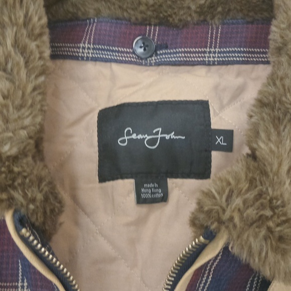 Mens Sean John Fur collared Jacket Purple XL.. - Picture 3 of 5